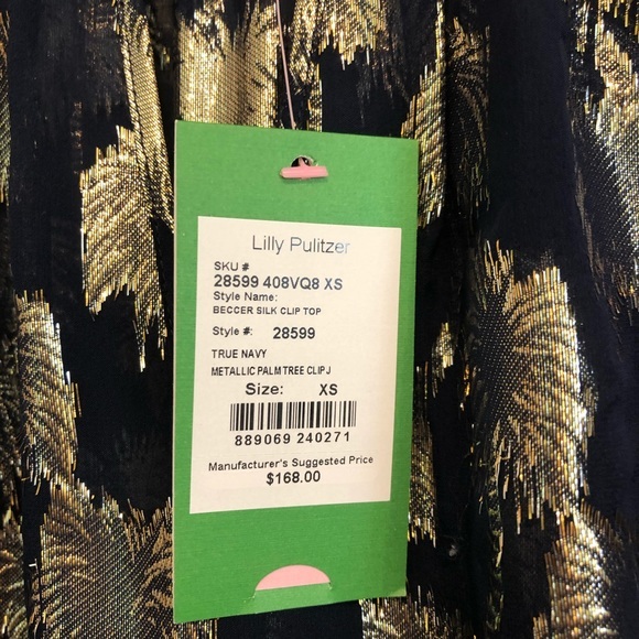 NWT Lilly Pulitzer Becker Silk Clio Top - Picture 2 of 2